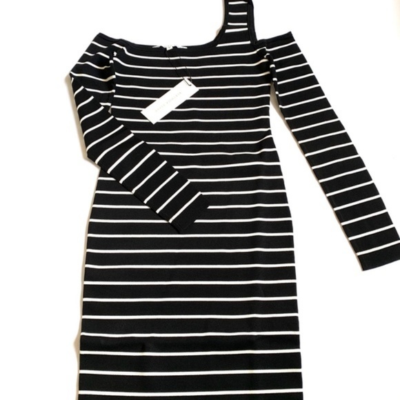 NWT $495 Veronica Beard Striped Bodycon Dress - Picture 4 of 5